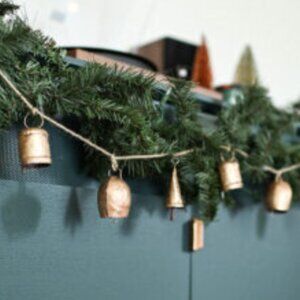 Matr Boomie - Rustic Bell Hanging Garland - Hand Tuned, Fair Trade Home Decor